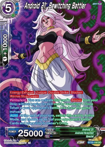 Android 21, Bewitching Battler (Silver Foil) (BT20-144), Power Absorbed — DB Super card price