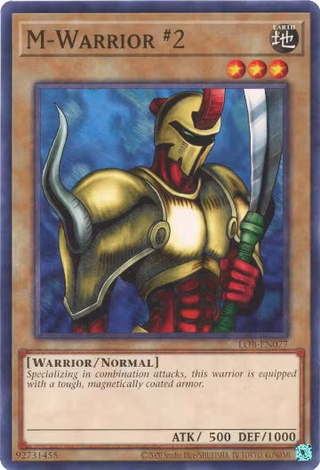 M-Warrior #2 (LOB-EN077), Legend of Blue Eyes White Dragon (25th Anniversary Edition) — Yu-Gi-Oh! card price
