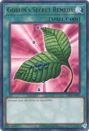 Goblin's Secret Remedy (LOB-EN099), Legend of Blue Eyes White Dragon (25th Anniversary Edition) — Yu-Gi-Oh! card price