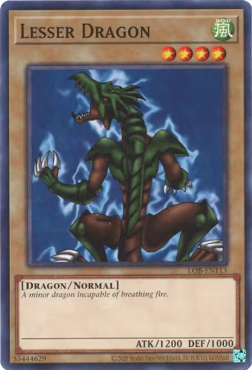 Lesser Dragon (LOB-EN113), Legend of Blue Eyes White Dragon (25th Anniversary Edition) — Yu-Gi-Oh! card price