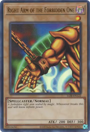 Right Arm of the Forbidden One (LOB-EN122) — card price