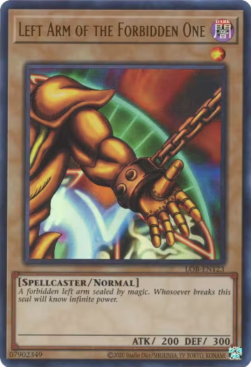 Left Arm of the Forbidden One (LOB-EN123), Legend of Blue Eyes White Dragon (25th Anniversary Edition) — Yu-Gi-Oh! card price
