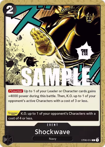 Shockwave (ST06-014), ST-06: Starter Deck 6 Absolute Justice — One Piece card price