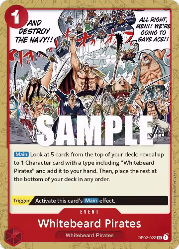 Whitebeard Pirates (OP02-022), Paramount War — One Piece card price