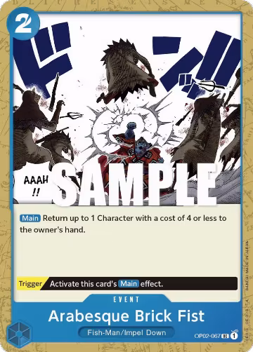 Arabesque Brick Fist (OP02-067), Paramount War — One Piece card price