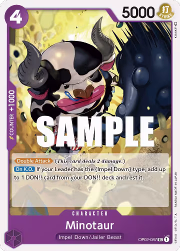 Minotaur (OP02-087), Paramount War — One Piece card price