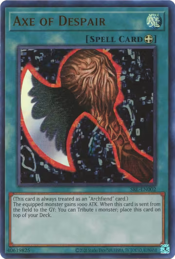 Axe of Despair (SRL-EN002), Spell Ruler (25th Anniversary Edition) — Yu-Gi-Oh! card price