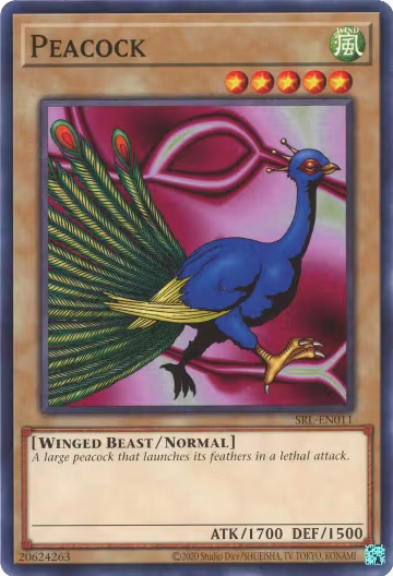 Peacock (SRL-EN011), Spell Ruler (25th Anniversary Edition) — Yu-Gi-Oh! card price