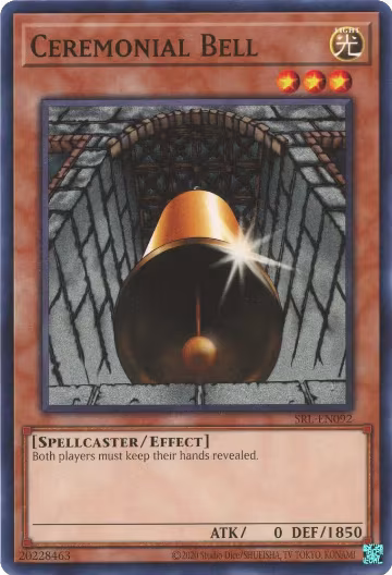 Ceremonial Bell (SRL-EN092), Spell Ruler (25th Anniversary Edition) — Yu-Gi-Oh! card price