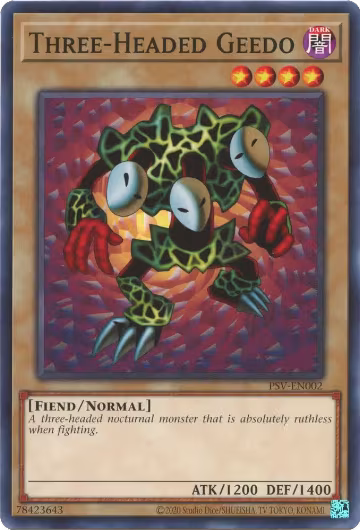 Three-Headed Geedo (PSV-EN002), Pharaoh's Servant (25th Anniversary Edition) — Yu-Gi-Oh! card price