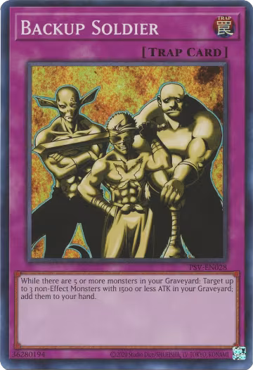 Backup Soldier (PSV-EN028), Pharaoh's Servant (25th Anniversary Edition) — Yu-Gi-Oh! card price