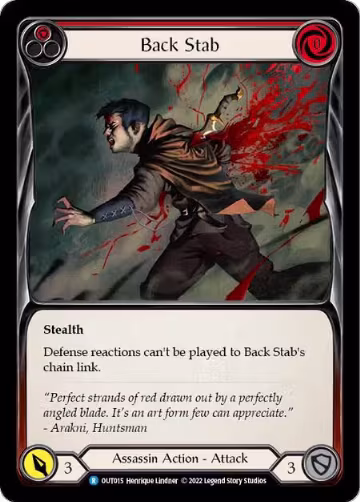 Back Stab (Red) (OUT015), Outsiders — Flesh & Blood card price