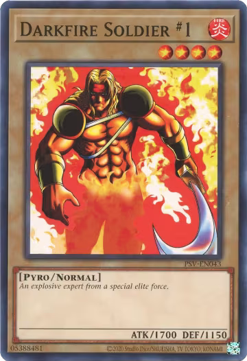 Darkfire Soldier #1 (PSV-EN043), Pharaoh's Servant (25th Anniversary Edition) — Yu-Gi-Oh! card price