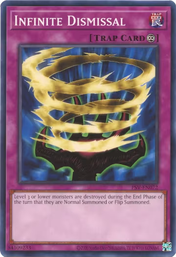 Infinite Dismissal (PSV-EN072), Pharaoh's Servant (25th Anniversary Edition) — Yu-Gi-Oh! card price