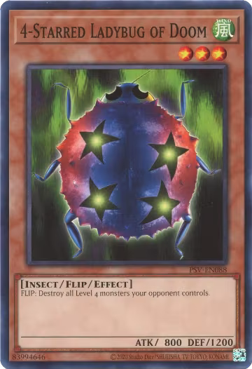 4-Starred Ladybug of Doom (PSV-EN088), Pharaoh's Servant (25th Anniversary Edition) — Yu-Gi-Oh! card price