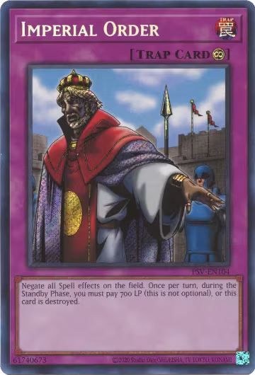 Imperial Order (PSV-EN104), Pharaoh's Servant (25th Anniversary Edition) — Yu-Gi-Oh! card price