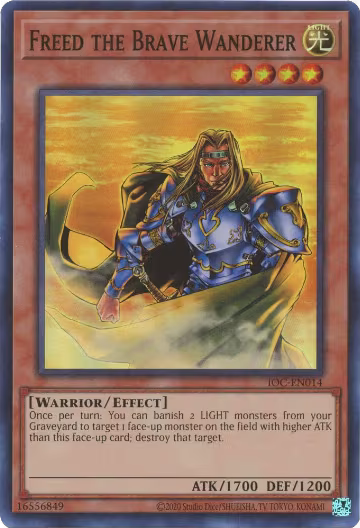Freed the Brave Wanderer (IOC-EN014), Invasion of Chaos (25th Anniversary Edition) — Yu-Gi-Oh! card price