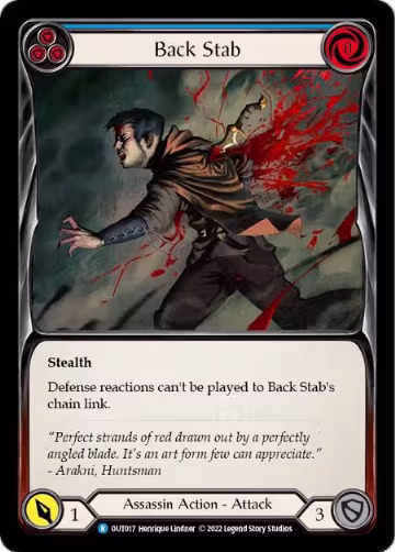 Back Stab (Blue) (OUT017), Outsiders — Flesh & Blood card price