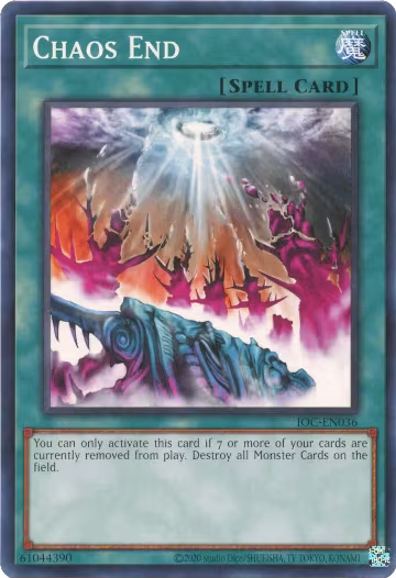 Chaos End (IOC-EN036), Invasion of Chaos (25th Anniversary Edition) — Yu-Gi-Oh! card price
