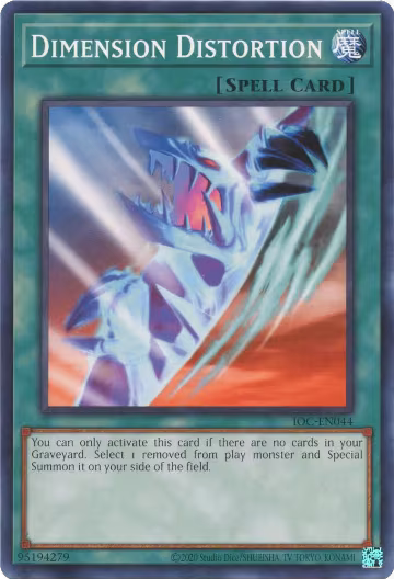 Dimension Distortion (IOC-EN044), Invasion of Chaos (25th Anniversary Edition) — Yu-Gi-Oh! card price
