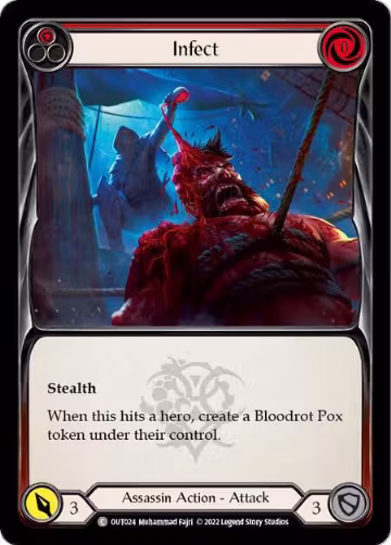 Infect (Red) (OUT024), Outsiders — Flesh & Blood card price
