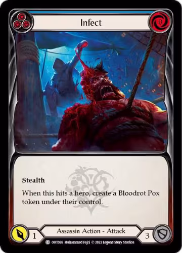 Infect (Blue) (OUT026), Outsiders — Flesh & Blood card price