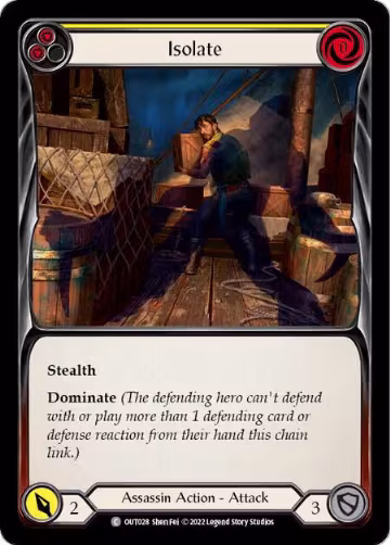 Isolate (Yellow) (OUT028), Outsiders — Flesh & Blood card price