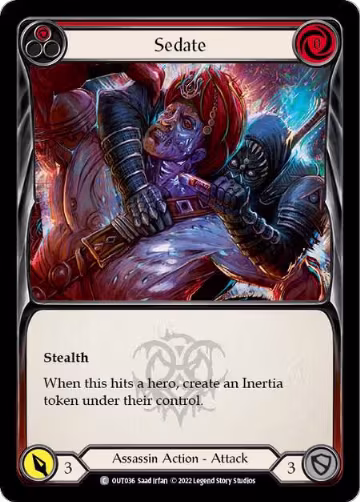 Sedate (Red) (OUT036), Outsiders — Flesh & Blood card price
