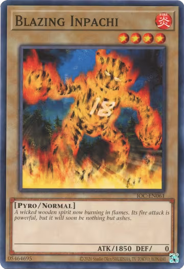 Blazing Inpachi (IOC-EN061), Invasion of Chaos (25th Anniversary Edition) — Yu-Gi-Oh! card price