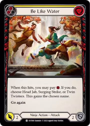 Be Like Water (Yellow) (OUT069), Outsiders — Flesh & Blood card price