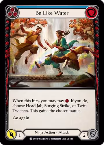 Be Like Water (Blue) (OUT070), Outsiders — Flesh & Blood card price
