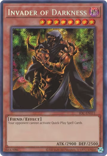 Invader of Darkness (IOC-EN111), Invasion of Chaos (25th Anniversary Edition) — Yu-Gi-Oh! card price