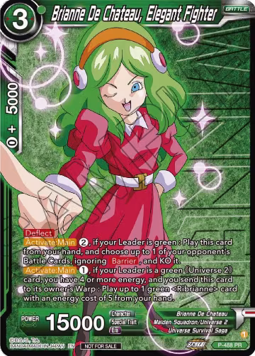 Brianne De Chateau, Elegant Fighter (Zenkai Series Tournament Pack Vol.3 Winner) (P-488), Tournament Promotion Cards — DB Super card price