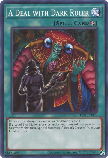 A Deal with Dark Ruler (DCR-EN030), Dark Crisis (25th Anniversary Edition) — Yu-Gi-Oh! card price