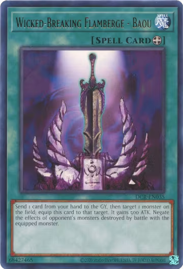 Wicked-Breaking Flamberge - Baou (DCR-EN035), Dark Crisis (25th Anniversary Edition) — Yu-Gi-Oh! card price