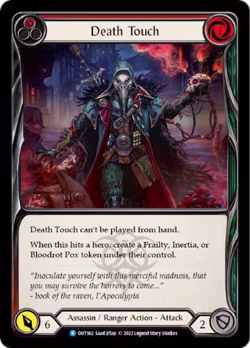 Death Touch (Red) (OUT162), Outsiders — Flesh & Blood card price