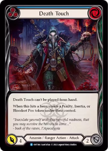 Death Touch (Blue) (OUT164), Outsiders — Flesh & Blood card price