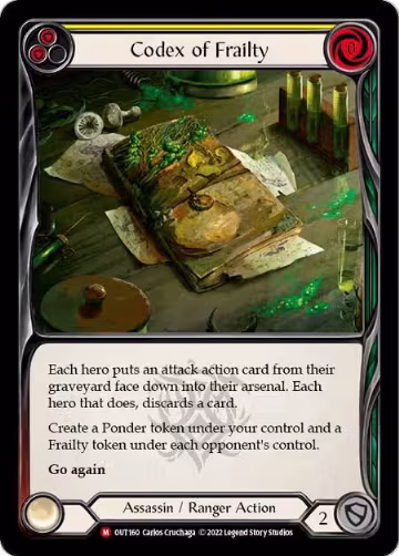Codex of Frailty (OUT160), Outsiders — Flesh & Blood card price