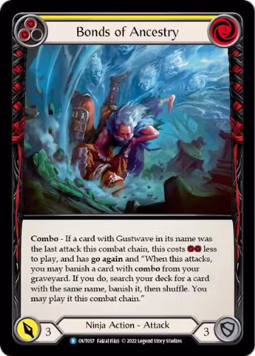 Bonds of Ancestry (Yellow) (OUT057), Outsiders — Flesh & Blood card price