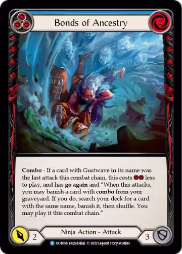 Bonds of Ancestry (Blue) (OUT058), Outsiders — Flesh & Blood card price