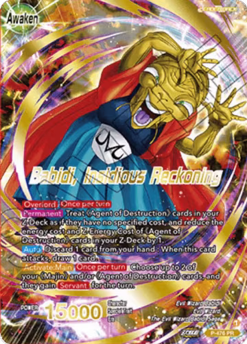 Babidi // Babidi, Insidious Reckoning (Gold-Stamped) (P-476), Tournament Promotion Cards — DB Super card price