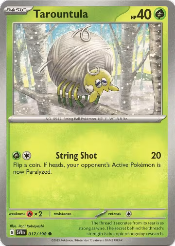 Tarountula - 017/198 (017/198), Scarlet & Violet Base Set — Pokémon card price