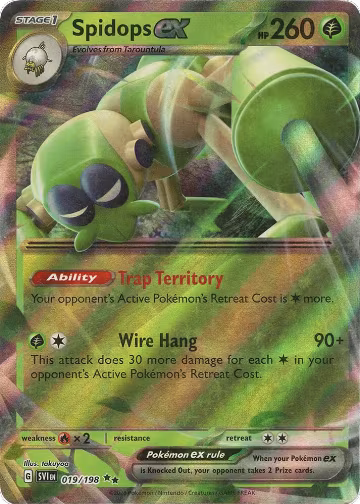 Spidops ex - 019/198 (019/198), Scarlet & Violet Base Set — Pokémon card price