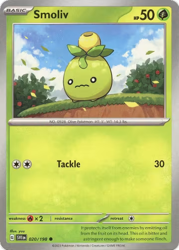 Smoliv - 020/198 (020/198), Scarlet & Violet Base Set — Pokémon card price