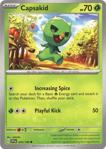 Capsakid - 028/198 (028/198), Scarlet & Violet Base Set — Pokémon card price