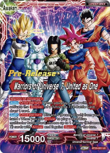Android 17 // Warriors of Universe 7, United as One (BT20-001) — card price