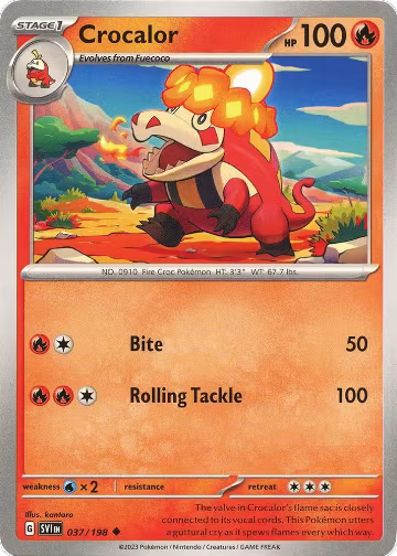 Crocalor (037/198), Scarlet & Violet Base Set — Pokémon card price