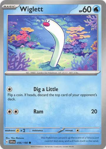 Wiglett - 056/198 (056/198), Scarlet & Violet Base Set — Pokémon card price