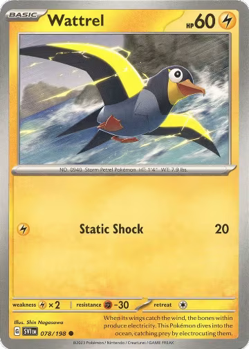 Wattrel - 078/198 (078/198), Scarlet & Violet Base Set — Pokémon card price
