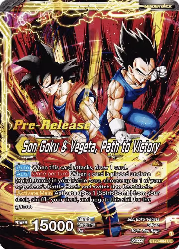 SS Vegito // Son Goku & Vegeta, Path to Victory (BT20-084), Power Absorbed Pre-Release Cards — DB Super card price